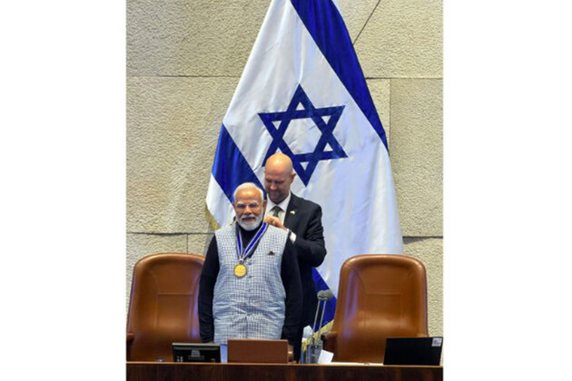 "Moment of pride": Union Ministers congratulate PM Modi on receiving Israel's highest parliamentary honour