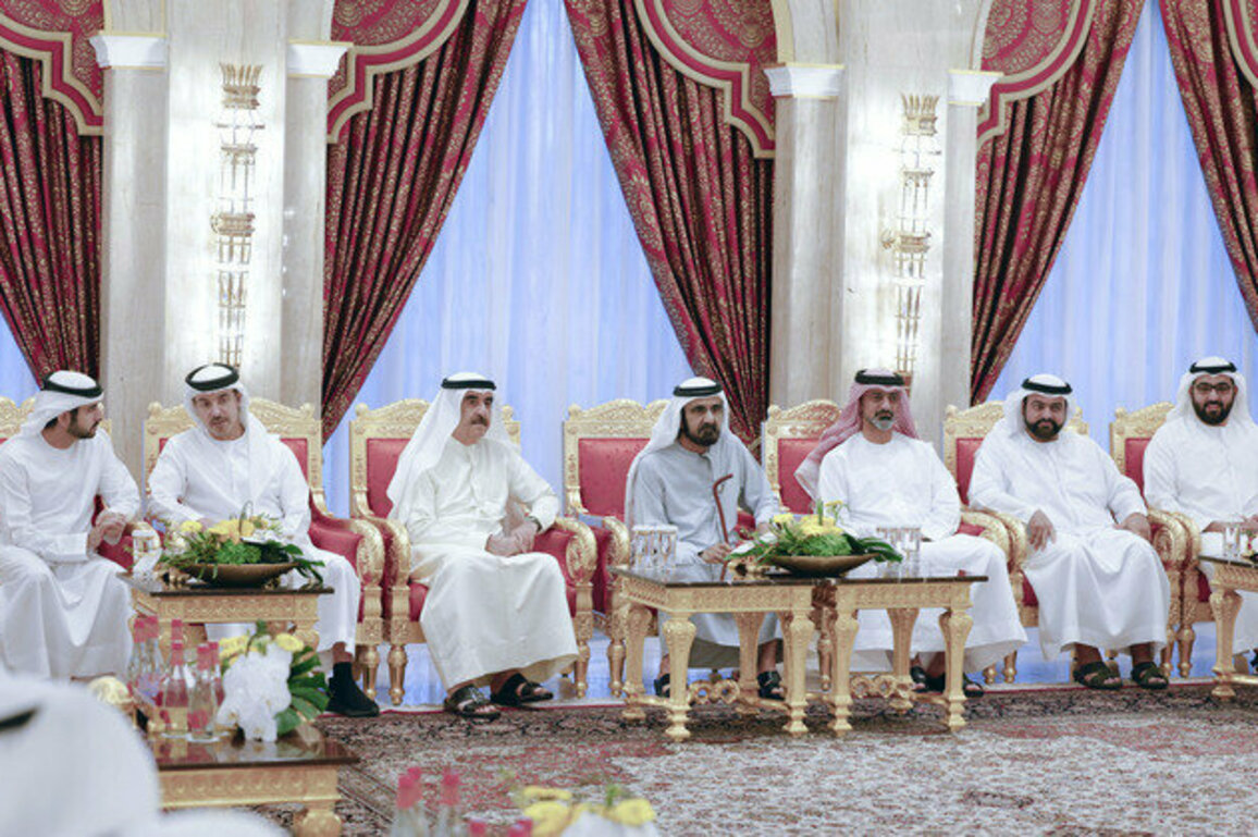 Mohammed bin Rashid receives Ruler of Umm Al Qaiwain, exchanging Ramadan greetings