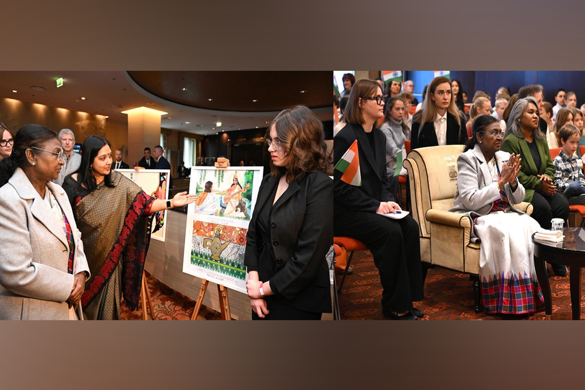 President Murmu watches special puppet show based on Ramayana, views exhibition of paintings in Slovakia