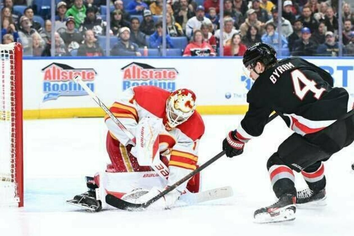 After giving up lead, Flames torch Sabres with 4-goal 3rd