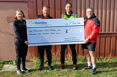 Rocklands Youth Football Club wins Huws Gray's inaugural Pitch In competition