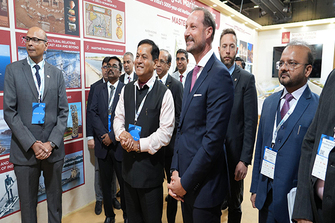 India Pavilion inaugurated by Crown Prince of Norway with Union Minister Sarbananda Sonowal at Nor-Shipping in Oslo