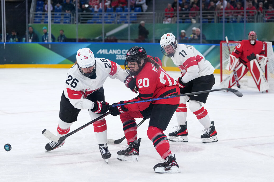 (MICO2026)ITALY-MILAN-OLYMPIC WINTER GAMES-ICE HOCKEY-WOMEN-PLAY-OFFS SEMIFINALS-CAN VS SUI