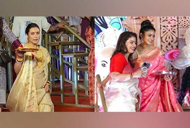 Durga Puja 2024: Rani Mukerji, Kajol perform Sindoor Khela, shine in traditional sarees