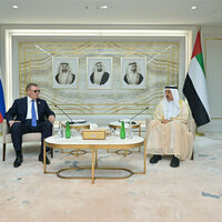 Saqr Ghobash receives Head of Russia-UAE Parliamentary Friendship Committee