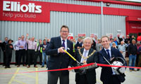 Ribbon to open new Elliotts branch was cut using a bolt cutter, hedge trimmers and a chainsaw