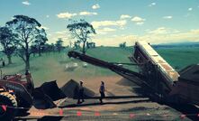 Sampling screened bauxite products at the Bald Hill Bauxite Project in Tasmania.