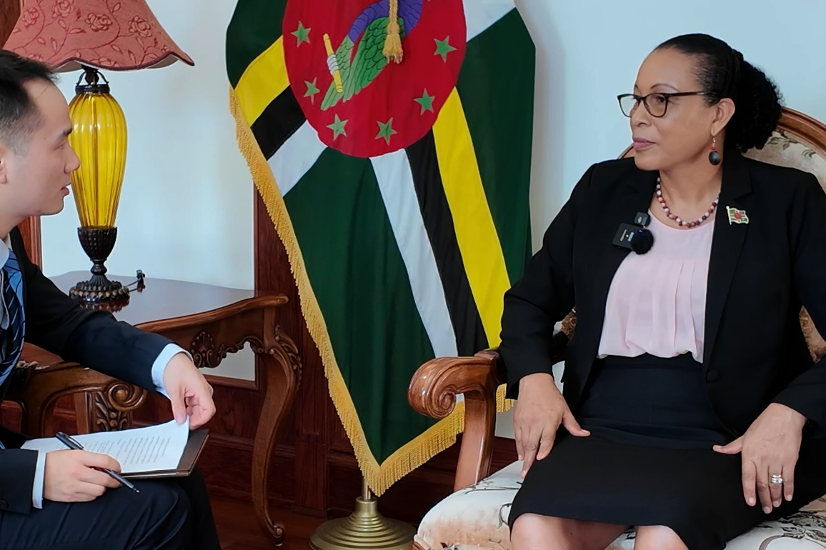 DOMINICA-ROSEAU-PRESIDENT-CHINA-INTERVIEW