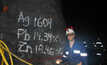 Chief executive Brendan Cahill stands by a panel underground in the La Platosa mine