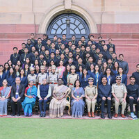 Probationary officers call on President Murmu at Rashtrapati Bhavan
