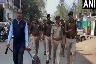 Noida Police conducts flag march ahead of Holi and Friday prayer