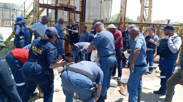 South Africa's Police Service led the operation against zama zamas.