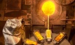  Gold pour at Kinross Gold Corp’s Fort Knox mine in Alaska, USA