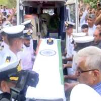 Haryana: Mortal remains of Navy officer killed in Pahalgam terror attack brought to his residence in Karnal for last rites