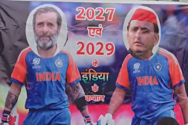 UP: Posters put up in Raebareli for Rahul Gandhi's visit; LoP and SP Chief posed as Indian captains