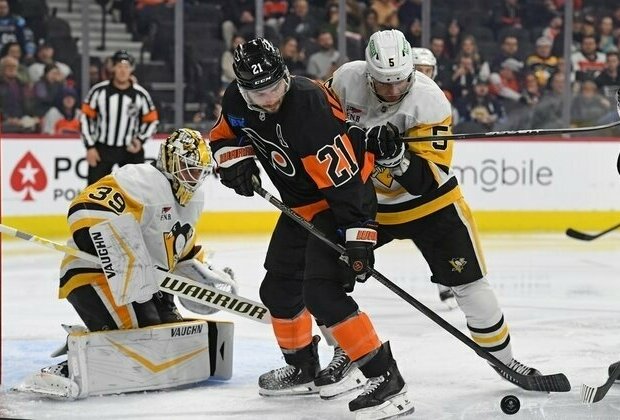 Flyers hammer Penguins in opener of home-and-home set