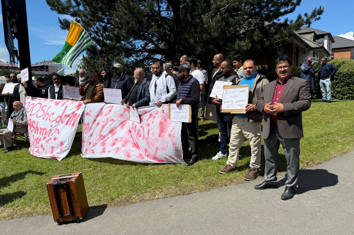 Kashmiri diaspora protests in Bradford against Pakistan's atrocities in PoJK