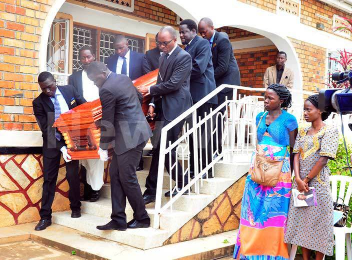   hildren of the late amson uwanguzi carry the casket of their father during a funeral service at omamboga on ayaza road on 8316    