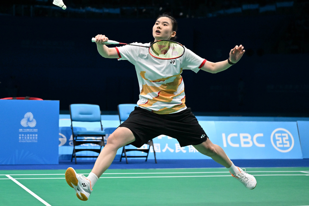 (SP)CHINA-15TH NATIONAL GAMES-BADMINTON-WOMEN'S SINGLES-BRONZE MEDAL MATCH (CN)