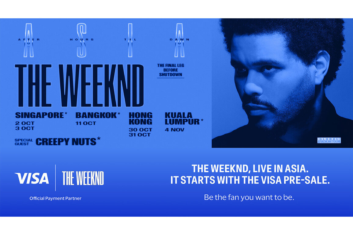Visa amps up the music as Official Payment Partner for the Asia leg of The Weeknd's 'After Hours Til Dawn' Stadium Tour