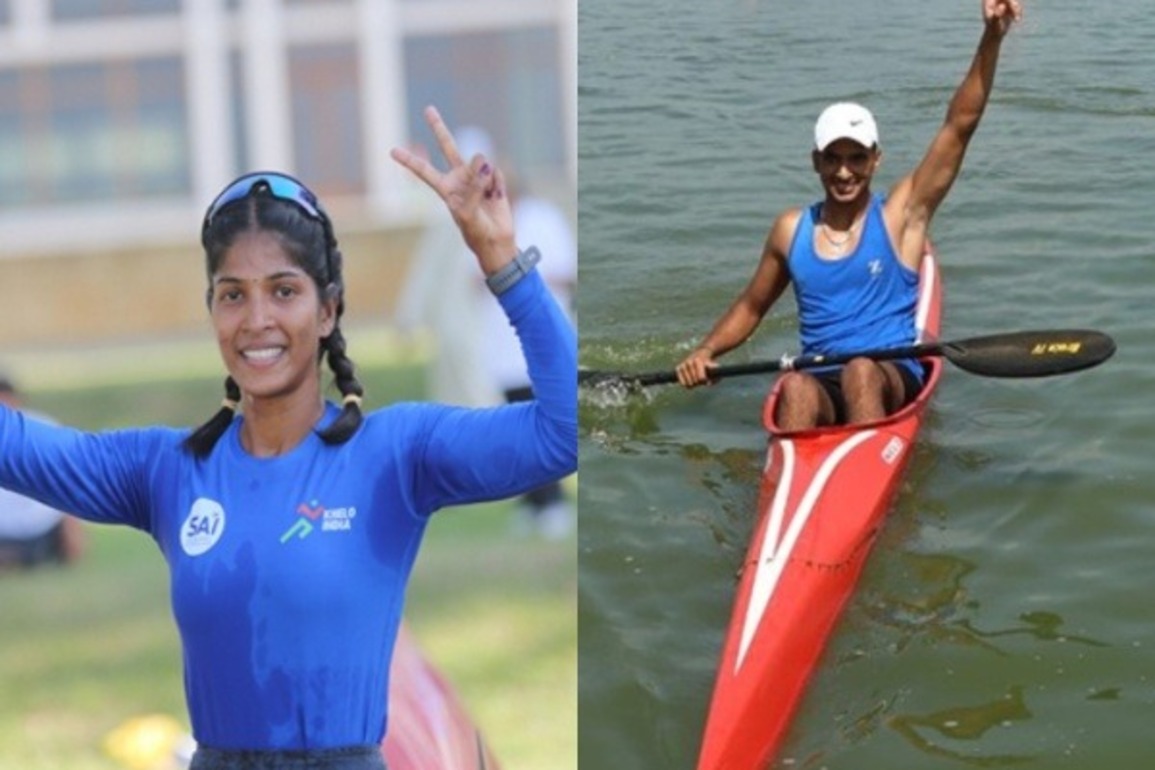 PM Modi interacts with Rasmita Sahoo, Moshin Ali from Khelo India Water Sports Festival during Mann Ki Baat