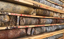  Core from recent drilling at E2's Mia gold-silver prosopect