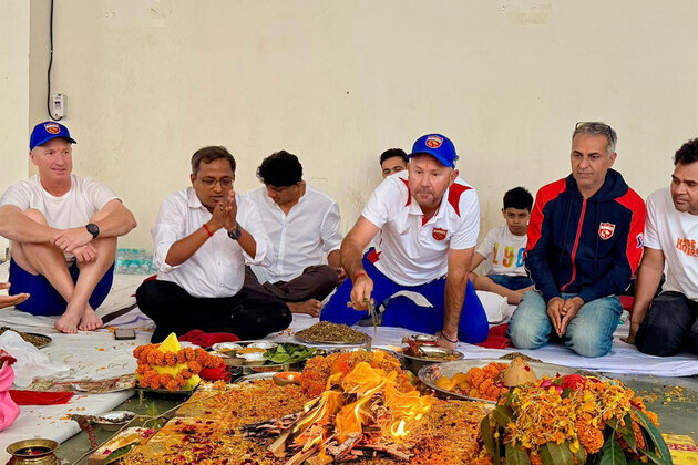 Punjab Kings performs puja ahead of IPL 2026 season