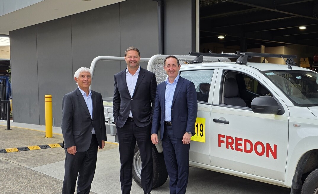 (L-R) Fredon's major shareholder and former chair Alan Lipman, NRW CEO Jules Pemberton and Fredon CEO Scott Olsen.
