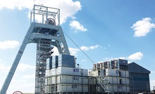 The surface ice factory at Phakisa is nestled at the foot of the mine’s headframe