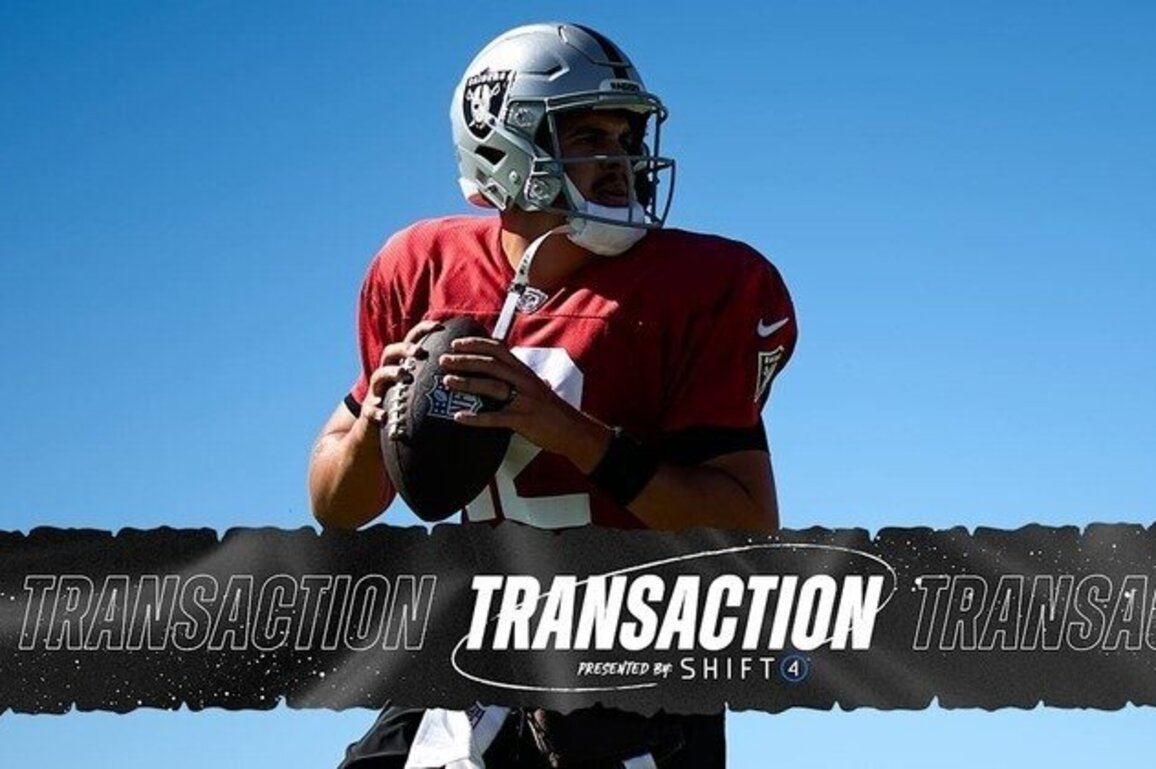 Raiders activate QB Aidan O'Connell from the Reserve/Injured list