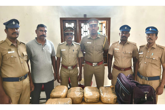Rameswaram Railway Police seize 10 kg of cannabis