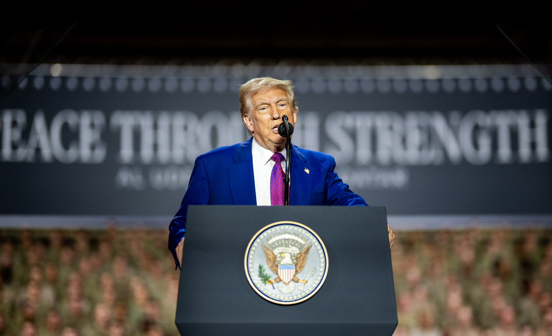 US president Donald Trump in Doha, Qatar in May 2025