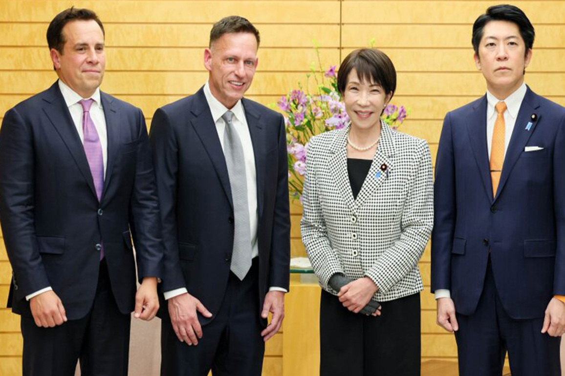 Japan PM Takaichi holds talks with Palantir's Peter Thiel on advanced tech landscape