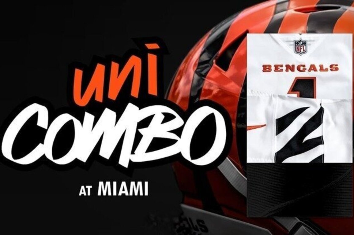 Bengals Release Uniform Combination for Week 16 Against Dolphins