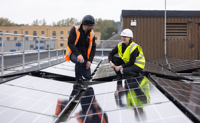 The new solar array at Nottingham City Hospital / Credit: Vitali Energi