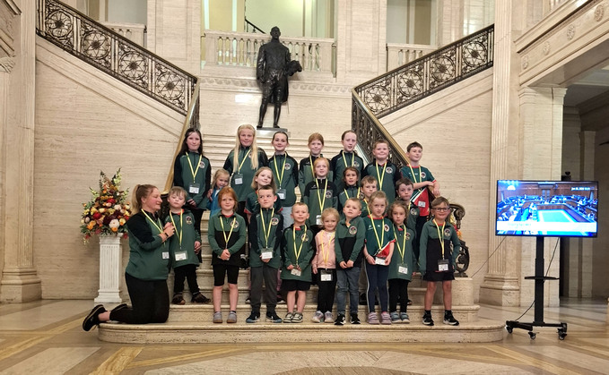 St Malachy pupils at Stormont 