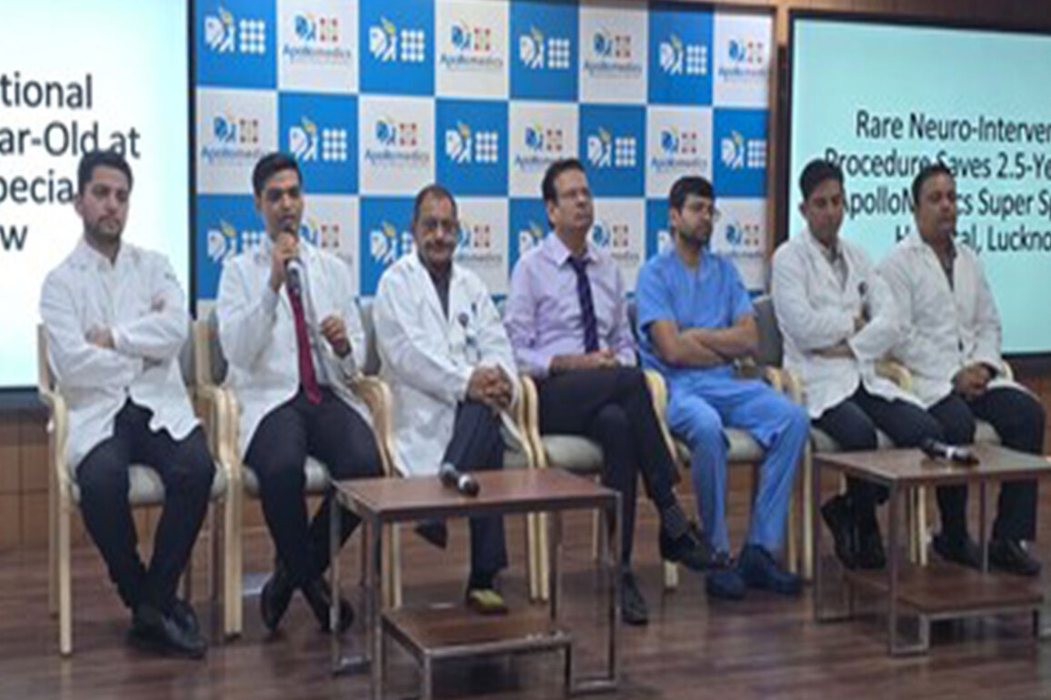 ApolloMedics Lucknow Performs Rare Emergency Neuro-Intervention in 2.5-Year-Old, Reversing Devastating Stroke Effects