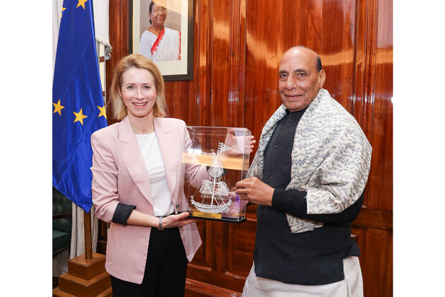 "Discussed range of bilateral security, defence issues": Rajnath Singh after meeting EU VP Kaja Kallas