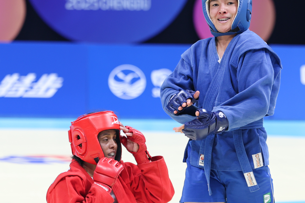 (SP)CHINA-CHENGDU-THE WORLD GAMES 2025-SAMBO-WOMEN'S COMBAT -54KG FINALS GOLD MEDAL BOUT (CN)
