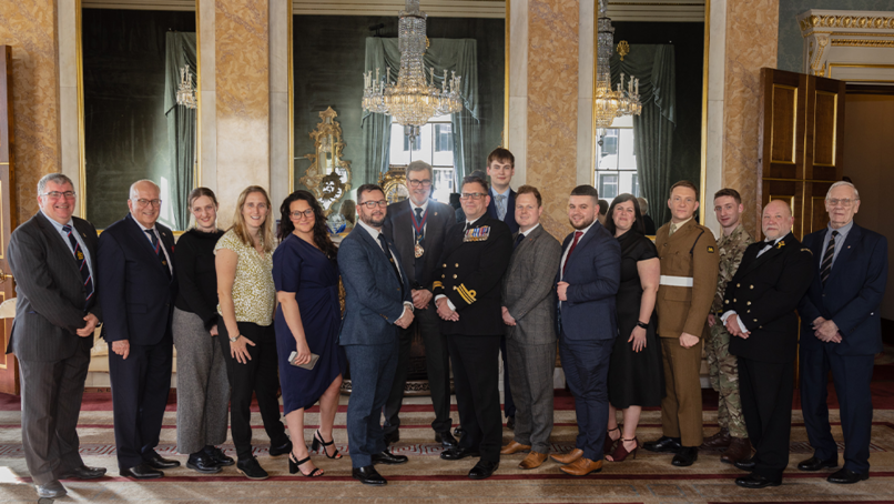 Master Richard Hill with the award winners 
