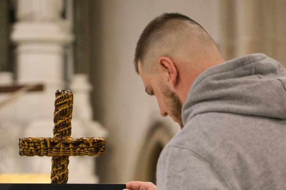 Friends and neighbours pay final respects to murder victim