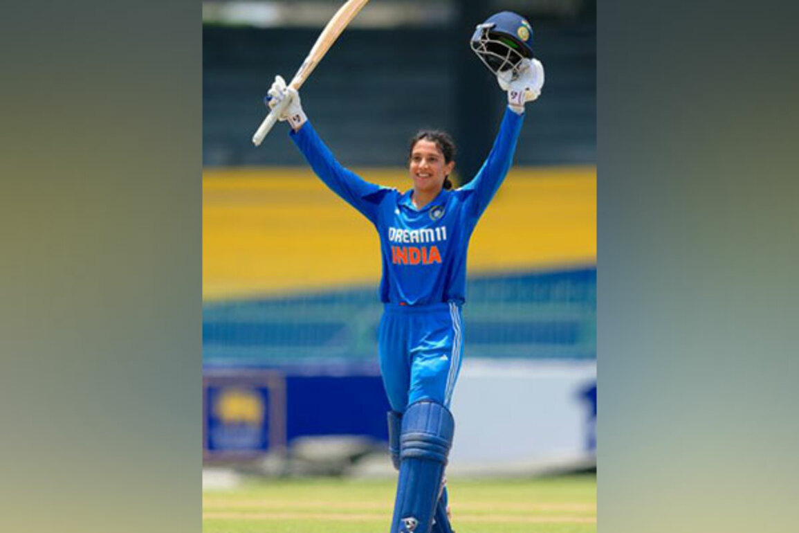 Mandhana's ton stands out as India posts 342/7 against Sri Lanka in tri-series final