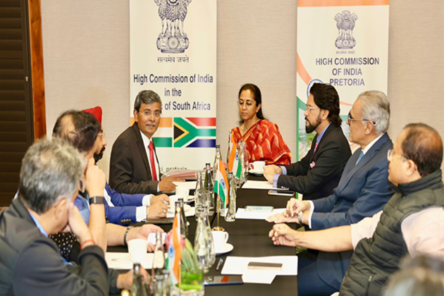 Indian Envoy Prabhat Kumar briefs Sule-led delegation on India-South Africa relations