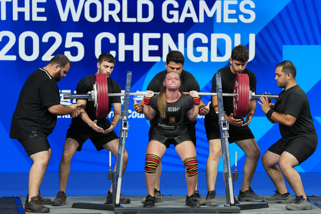 (SP)CHINA-CHENGDU-THE WORLD GAMES 2025-POWERLIFTING-WOMEN'S EQUIPPED MIDDLEWEIGHT (CN)