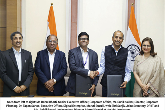 Maruti Suzuki and DPIIT sign MoU to propel auto & mobility startup innovation in India