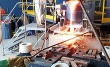  A pour happening in the GIW Metallurgical Lab.