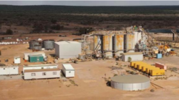 Aerial view of the plant before relocation.