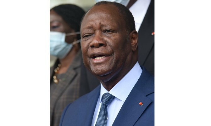 I.Coast president urges peace as he files candidacy for elections I.Coast president urges peace as he files candidacy for elections