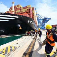 World's largest container ship MSC IRINA makes historic debut at Vizhinjam International Seaport