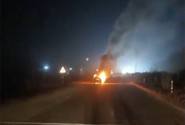 Telangana: Car catches fire on Highway in Suryapet, none injured